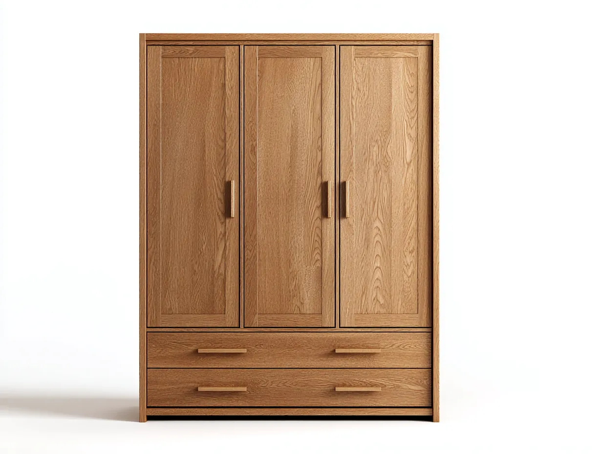 Kleiderschrank-Holz-170x60x190 cm-Eichefarben-Modernes Design-Micorlystudio