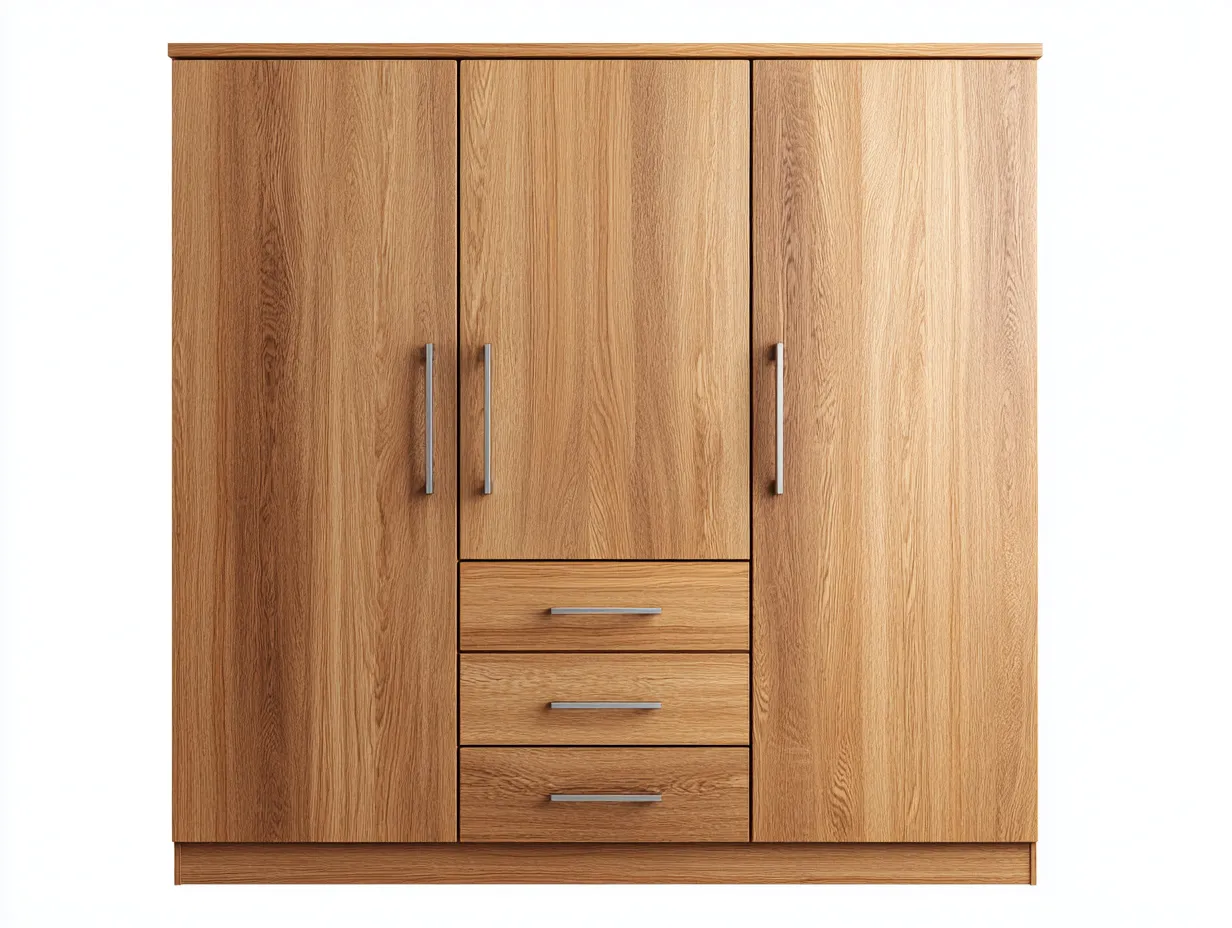 Kleiderschrank-Holz-180x60x185 cm-Eichefarben-Modernes Design-Micorlystudio