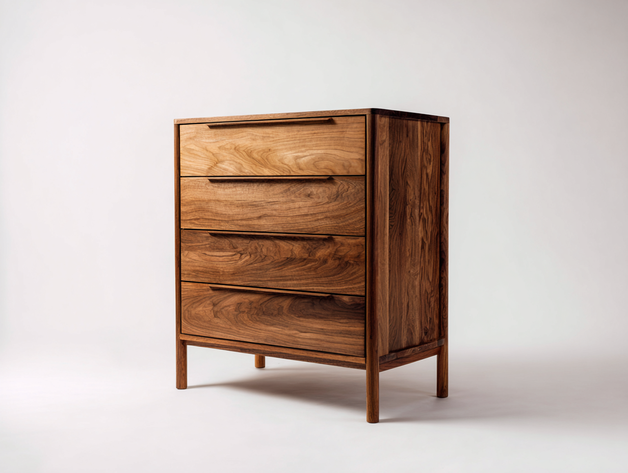 Nachttisch Holz 55x40x75 cm braun - geeignet für Schlafzimmer - modernes Design-Coluxnidecor