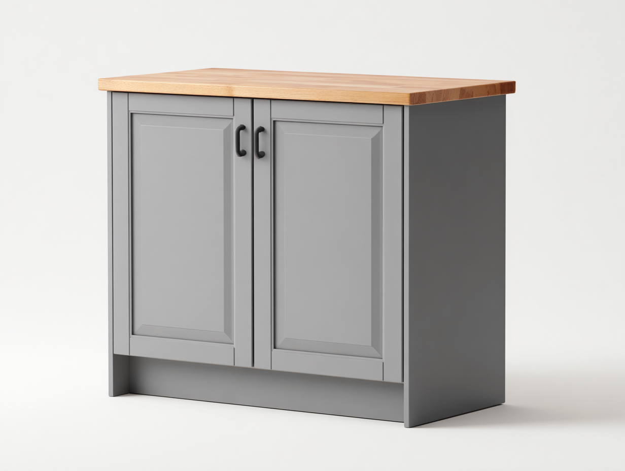 Sideboards Holz MDF 100x40x80 cm grau-eiche - geeignet für Esszimmer - modernes Design-Coluxnidecor