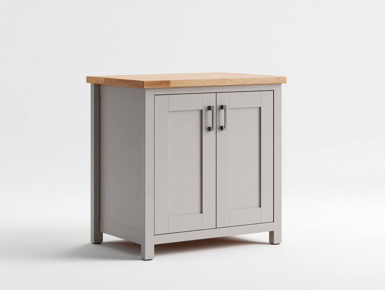 Sideboards Holz MDF 80x40x80 cm grau-eiche - geeignet für Esszimmer - modernes Design-Coluxnidecor