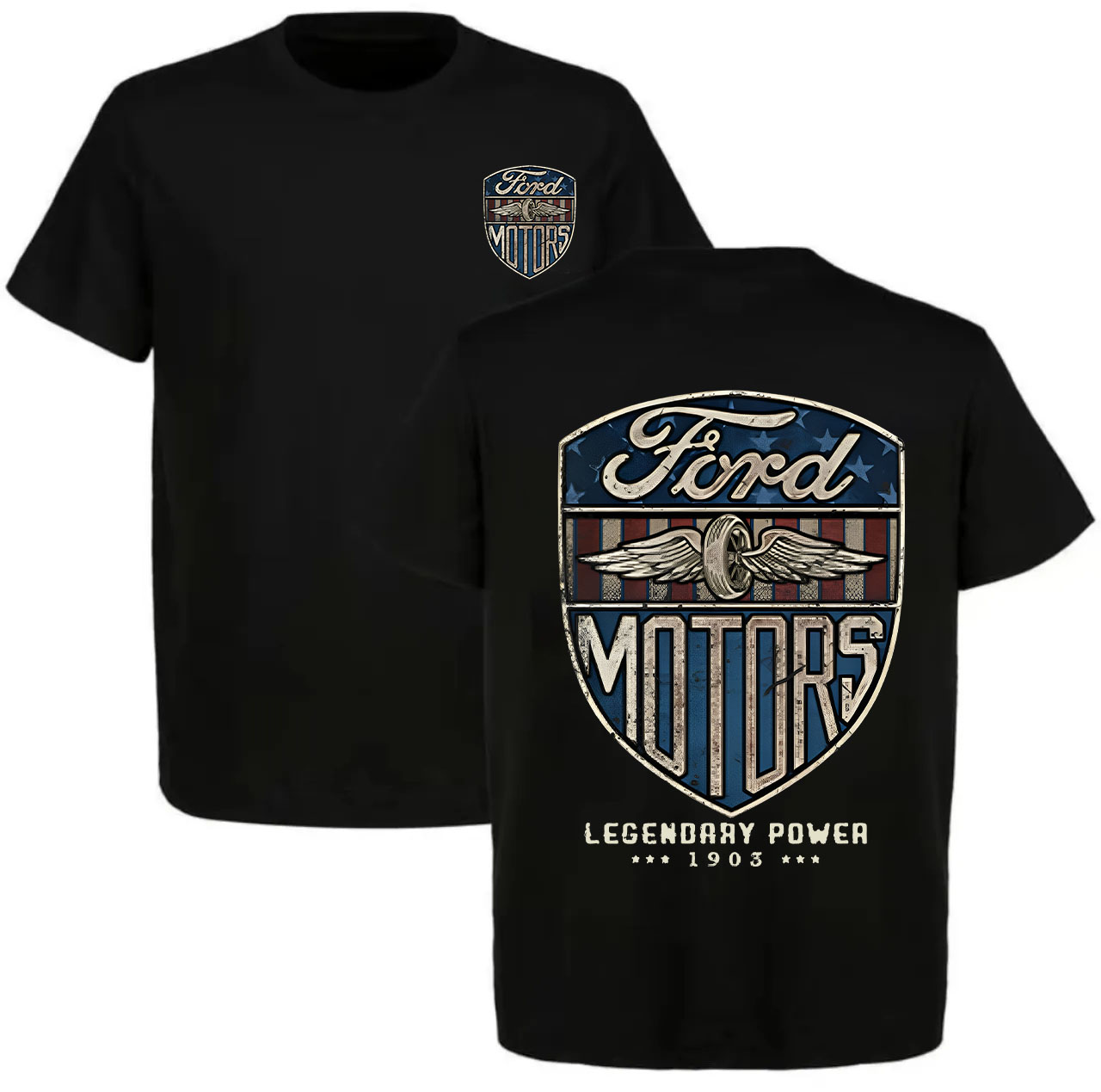 Ford Motors Legendary Power Printed Men's T-shirt