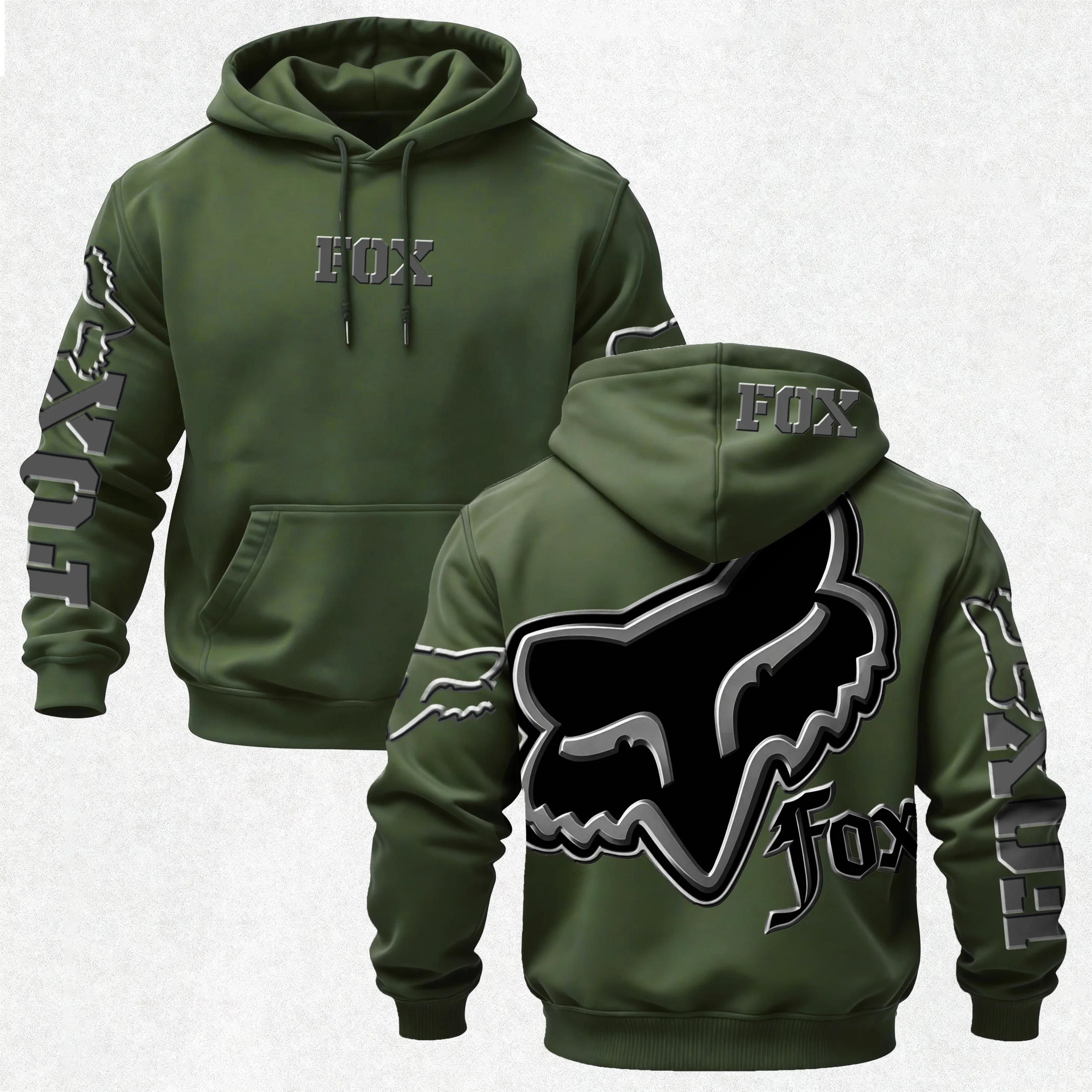 Fox Racing Logo Printed Men's Hoodie