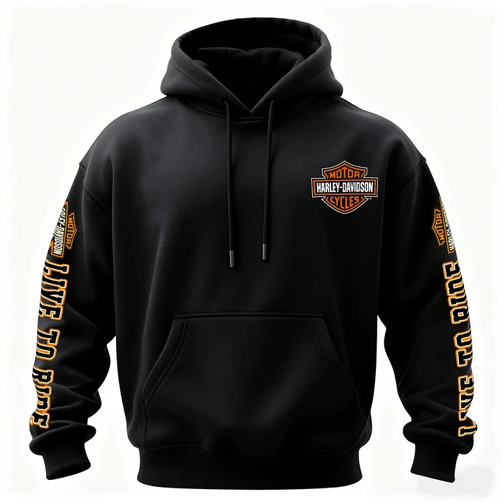 Harley-Davidson Dripping Skull Printed Men's Hoodie