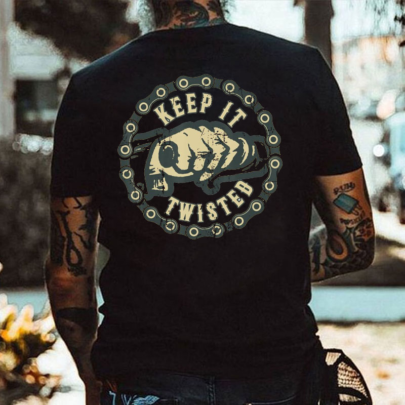 KEEP IT TWISTED Motor Head Black Print T-Shirt