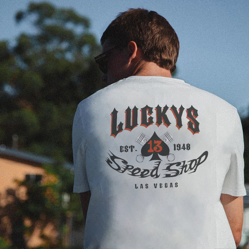 LUCKYS SPEED SPEED SHOP Print Men's T-shirt