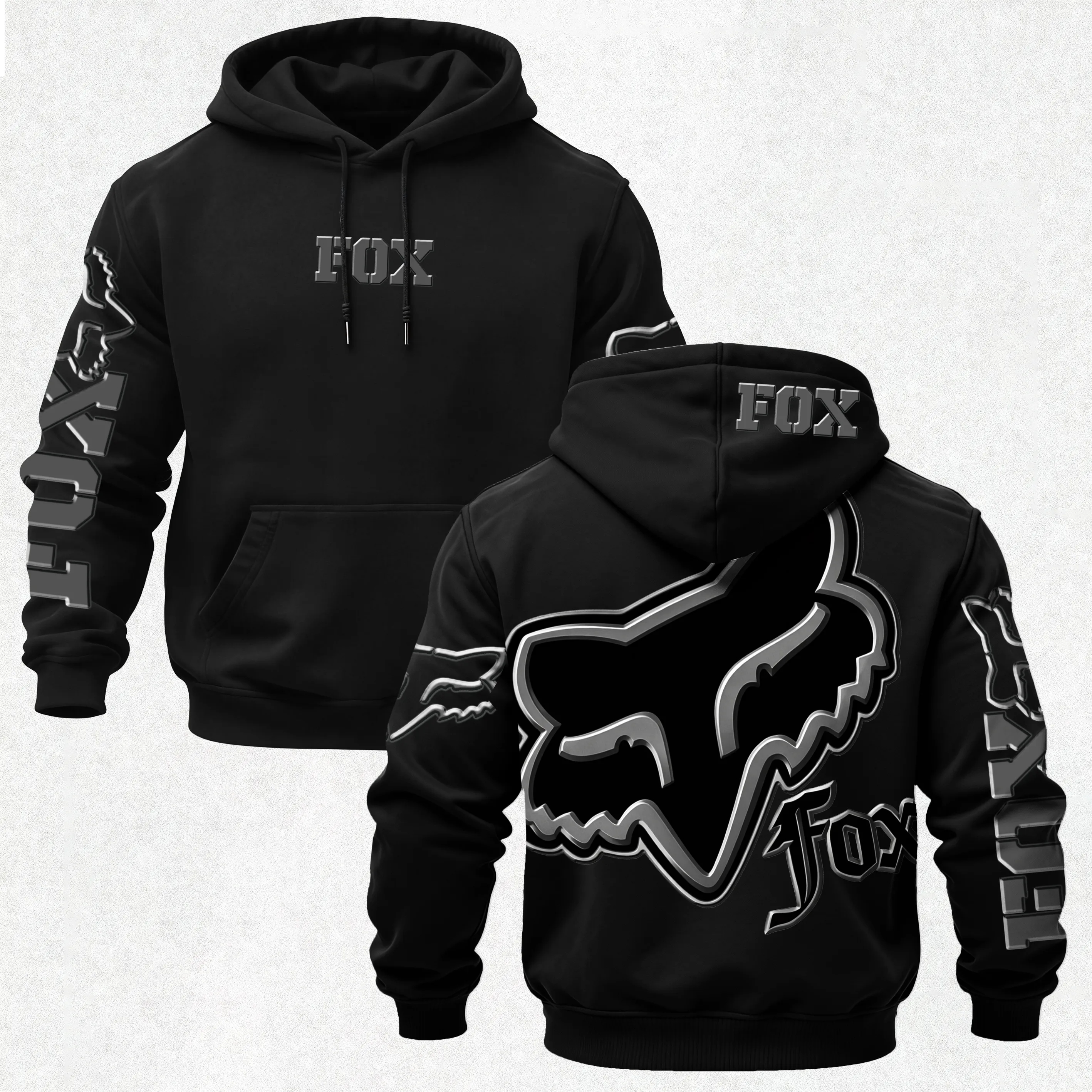 Fox Racing Logo Printed Men's Hoodie