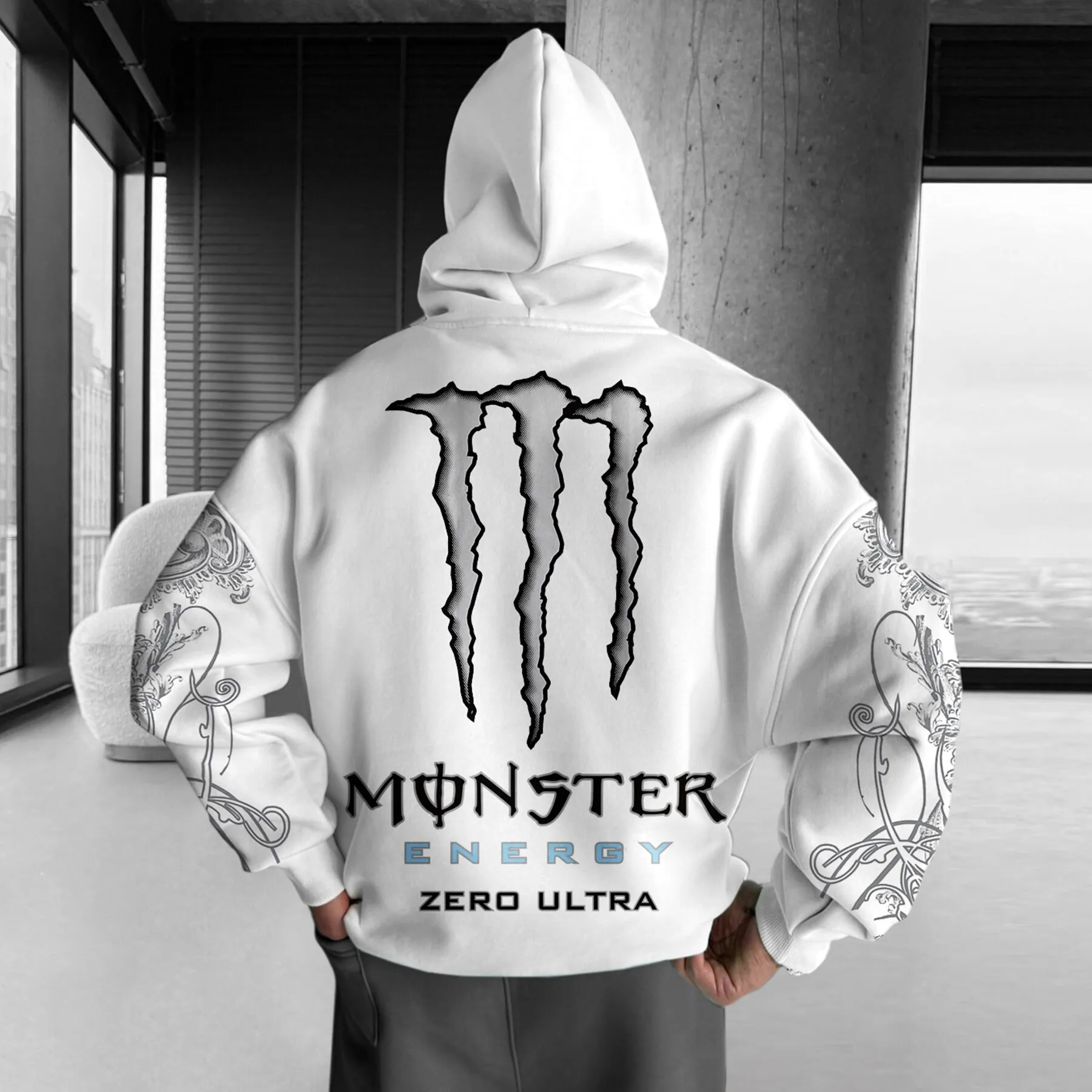 Monster Energy Zero Ultra Tattoo Sleeve Printed Men's Hoodie