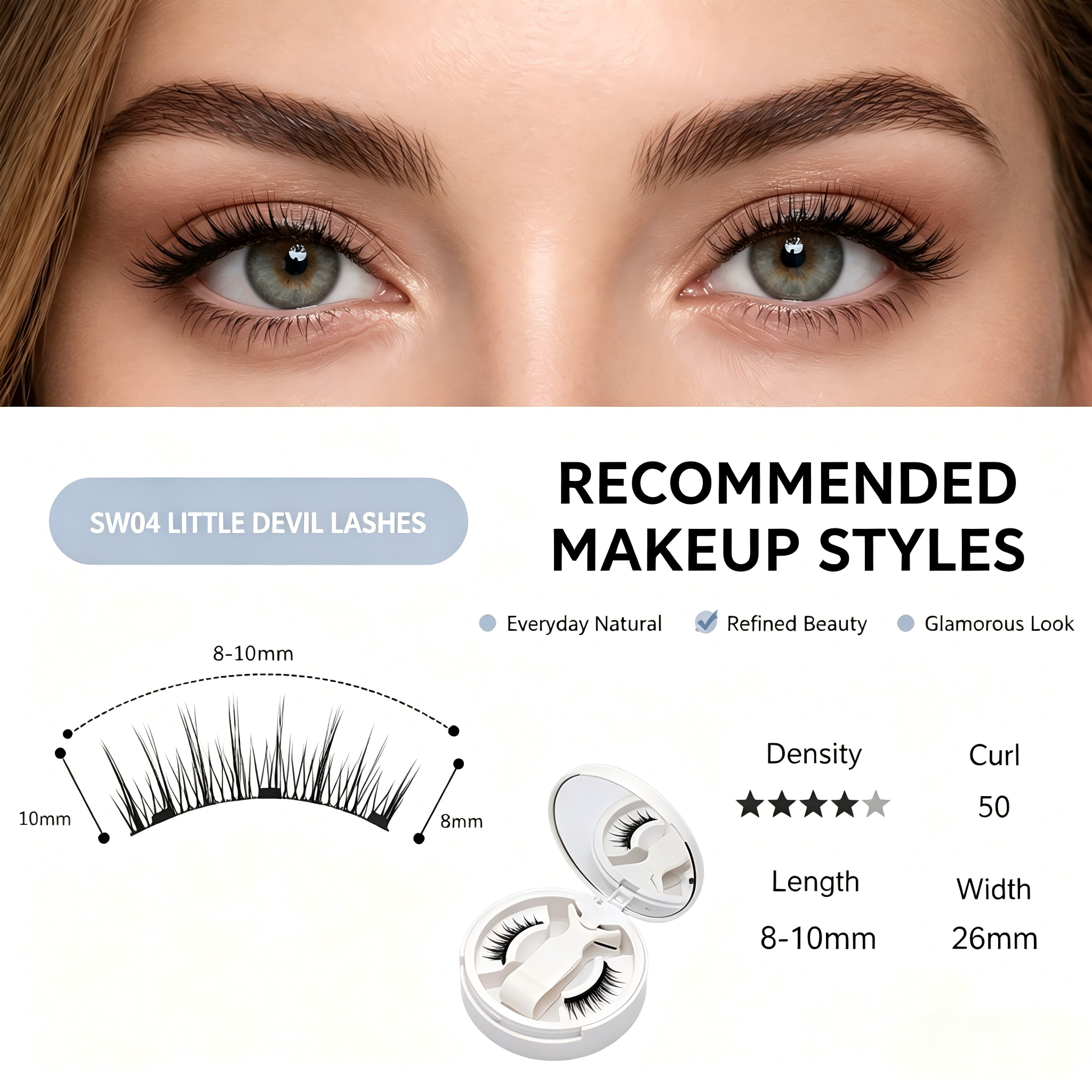Magnetic False Eyelash Series | No Glue Required • Instant Application • Built-in Eye-Brightening Effect