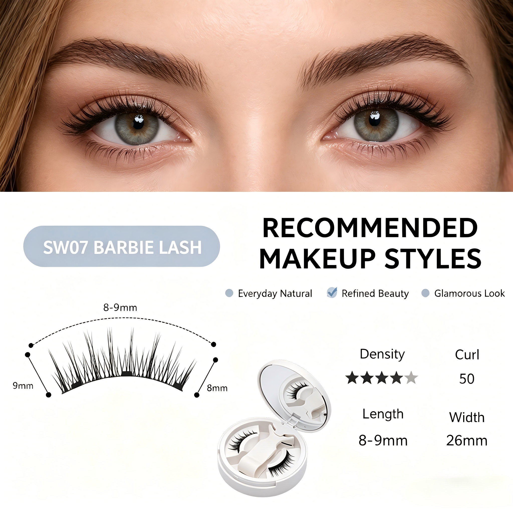 Magnetic False Eyelash Series | No Glue Required • Instant Application • Built-in Eye-Brightening Effect