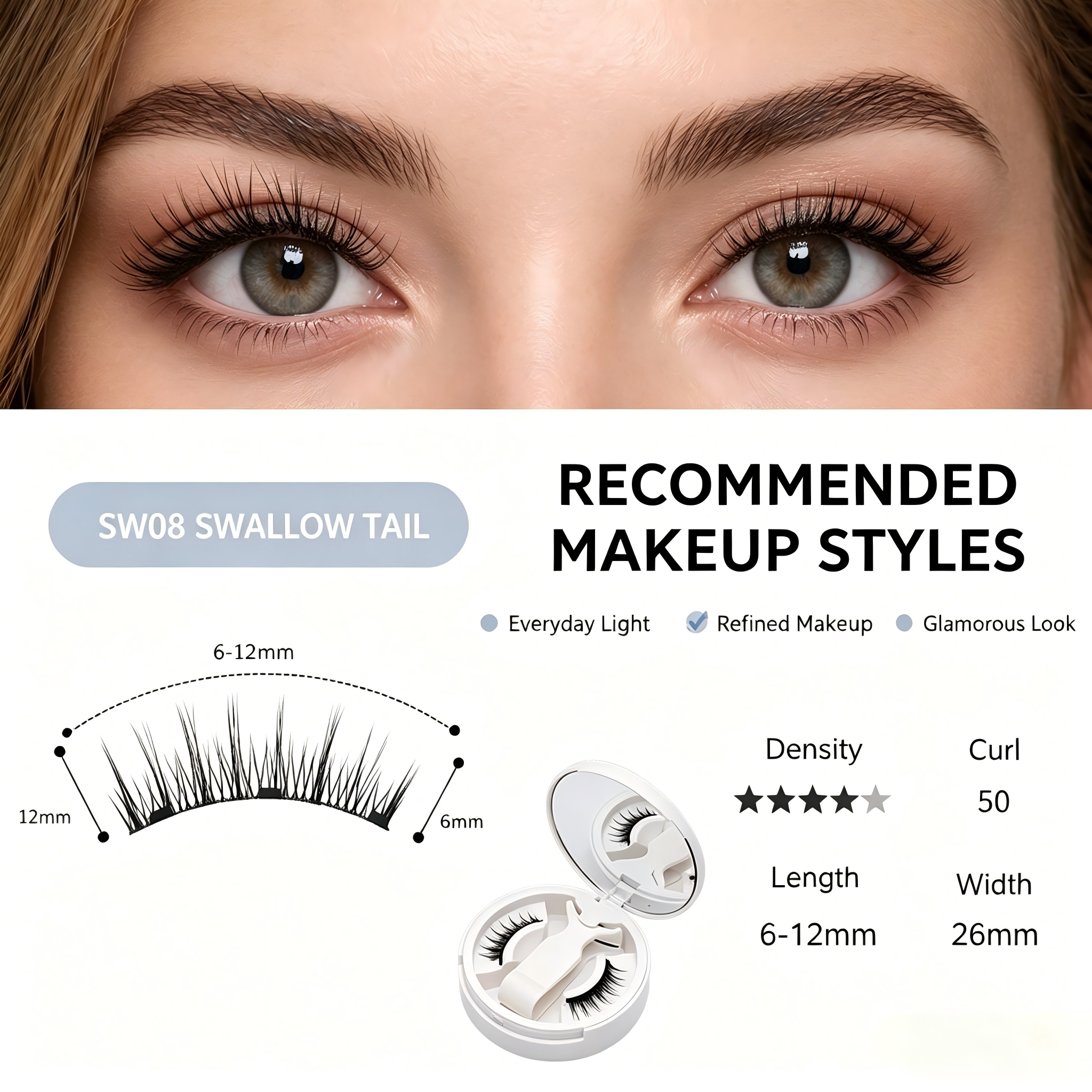 Magnetic False Eyelash Series | No Glue Required • Instant Application • Built-in Eye-Brightening Effect