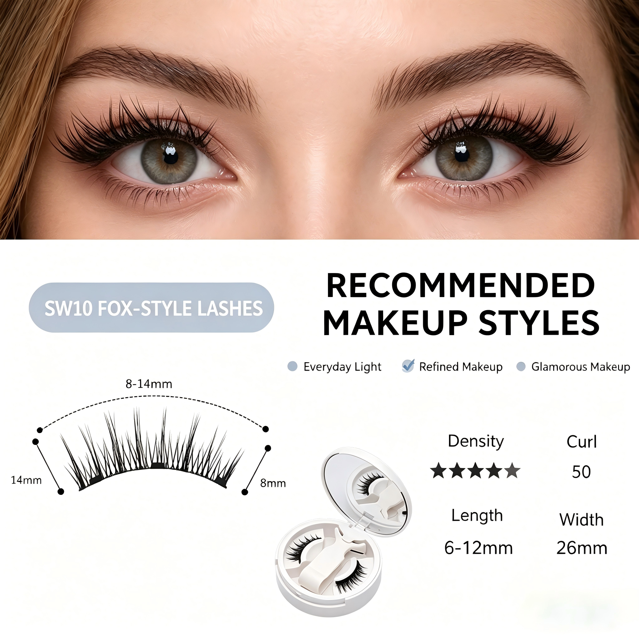 Magnetic False Eyelash Series | No Glue Required • Instant Application • Built-in Eye-Brightening Effect