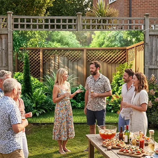 Enchanted garden scene