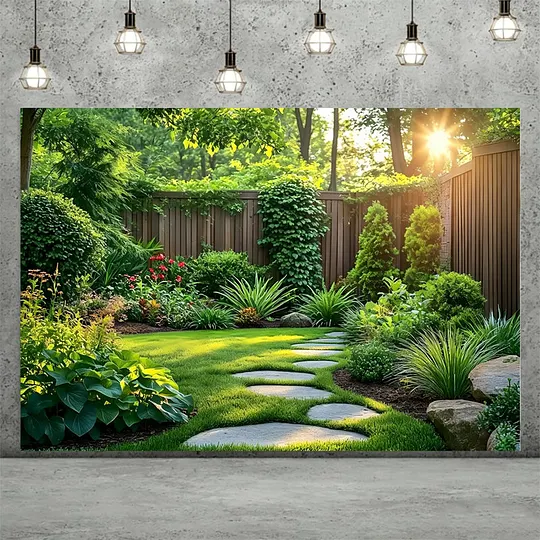 Garden greenery backdrop