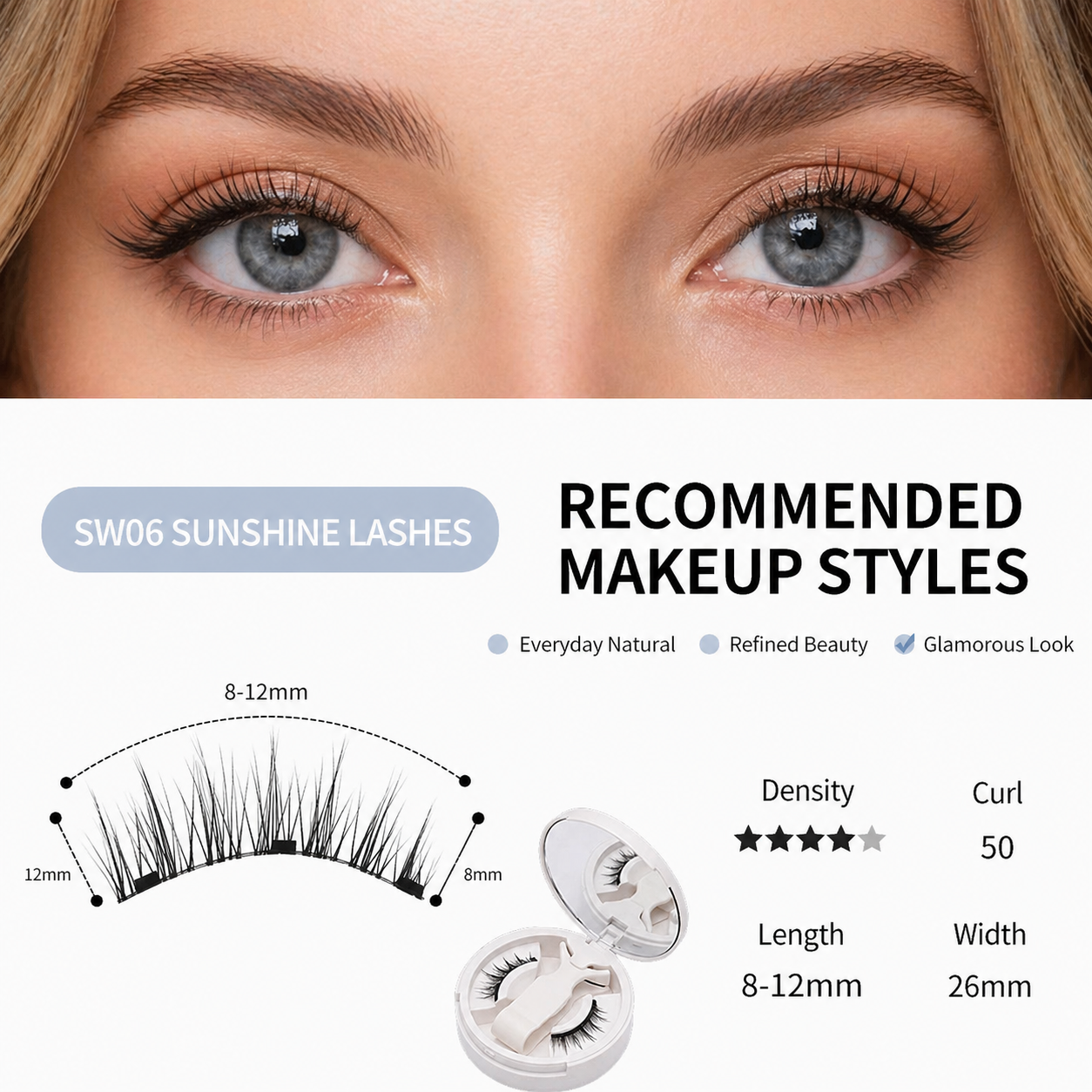 Magnetic False Eyelash Series | No Glue Required • Instant Application • Built-in Eye-Brightening Effect