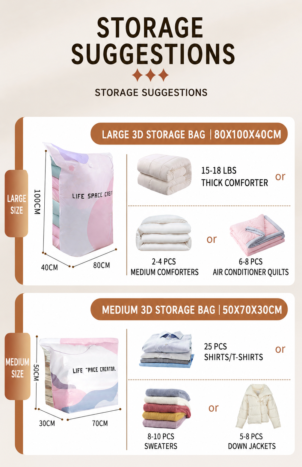 📦 Ultimate Storage Solution: High-Capacity Vacuum Storage Bags — No Pump Needed! 💨✨