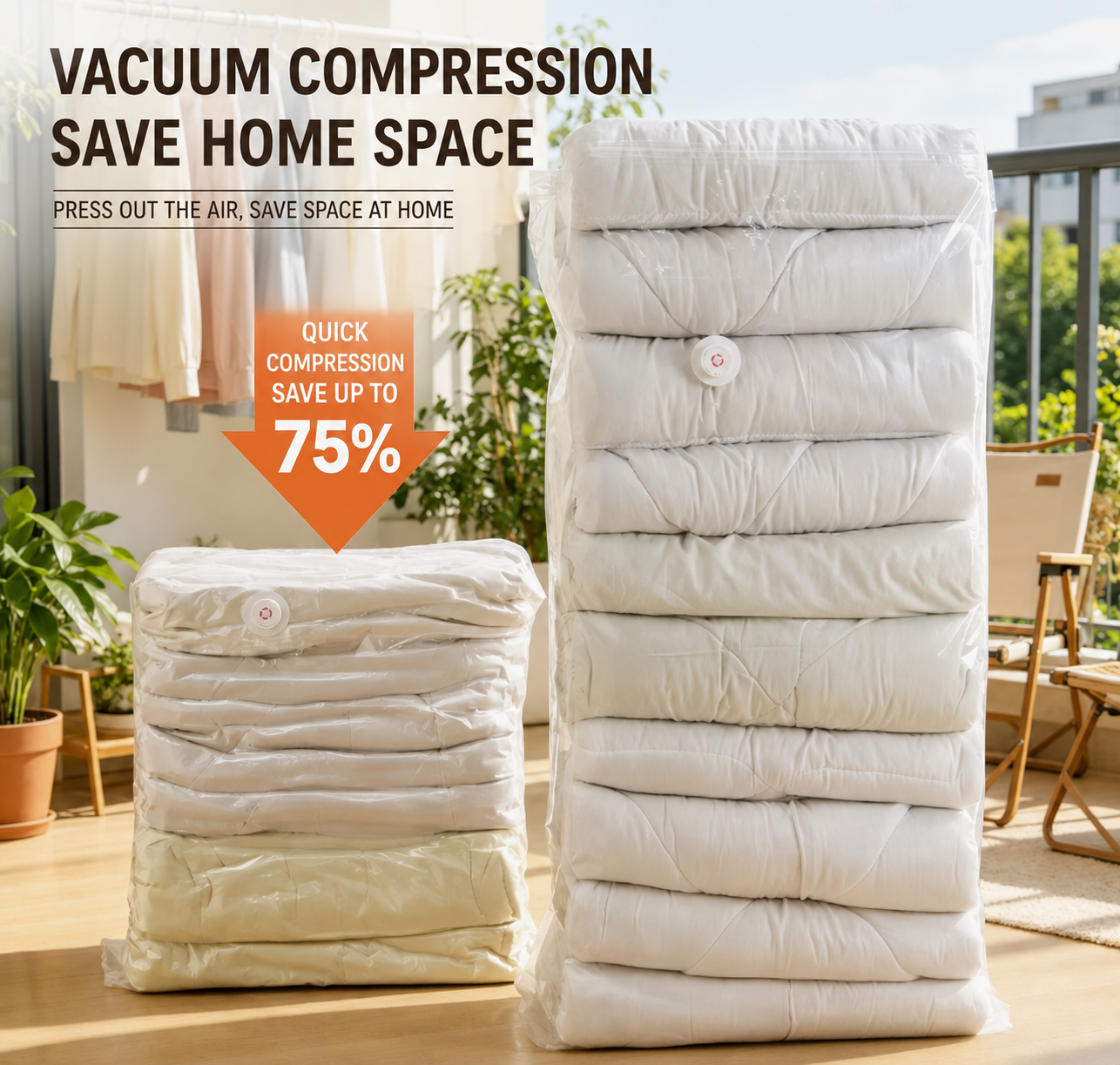 📦 Ultimate Storage Solution: High-Capacity Vacuum Storage Bags — No Pump Needed! 💨✨