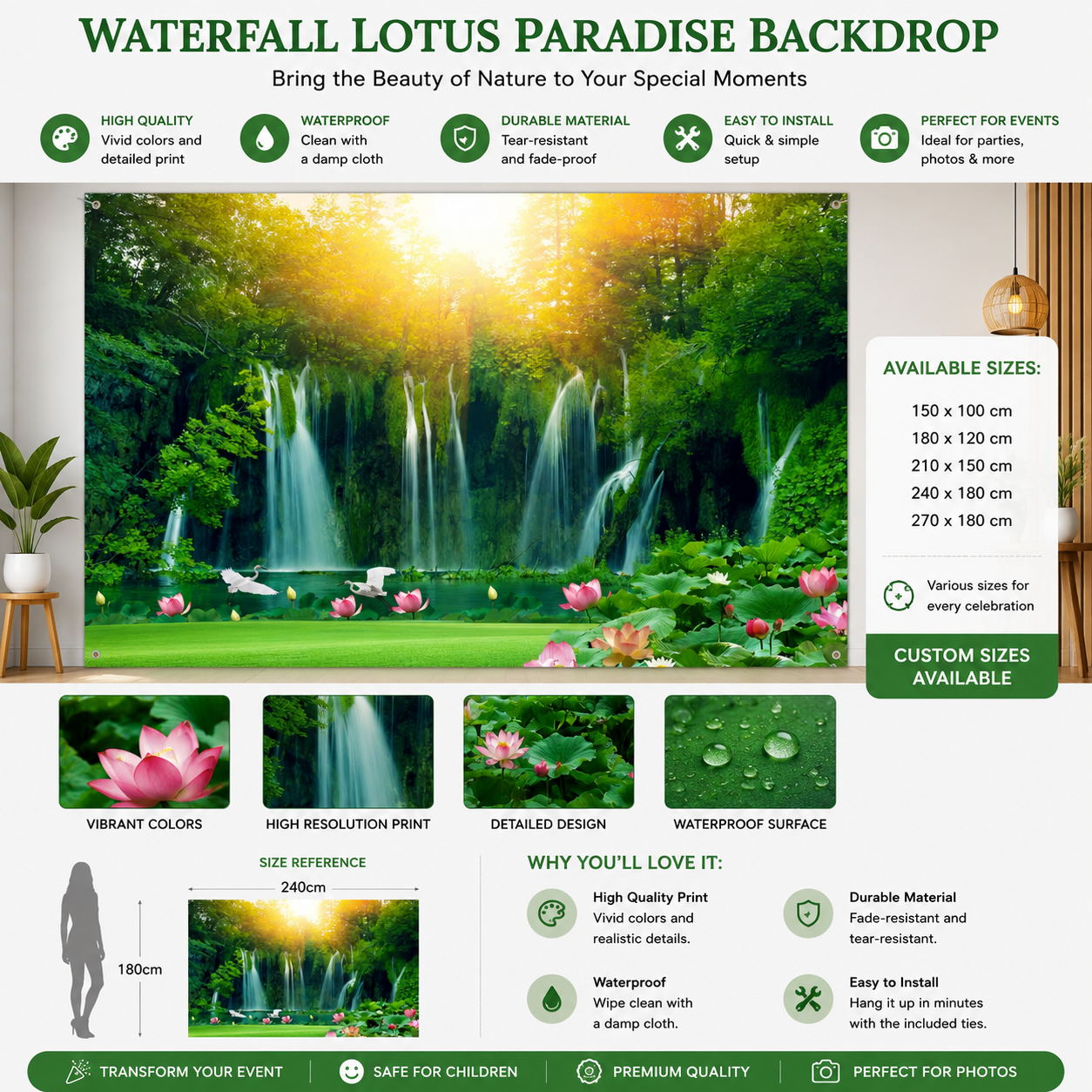 🌲🌸 Turn your backyard into an enchanted forest – one banner, endless beauty! ✨