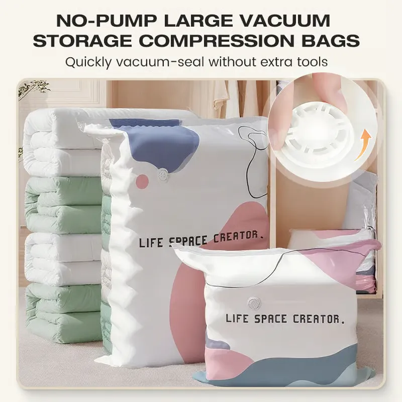 📦 Ultimate Storage Solution: High-Capacity Vacuum Storage Bags — No Pump Needed! 💨✨