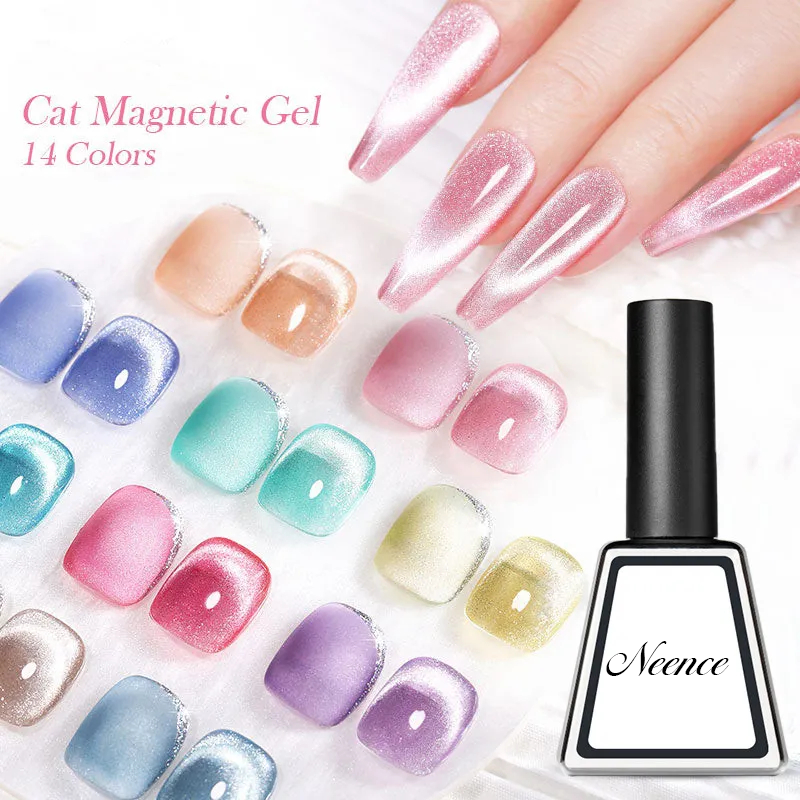 NEENCE® Rainbow Cat Eye Magnetic Gel Nail Polish