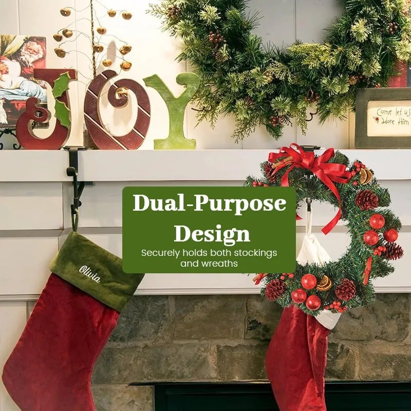 2026 Christmas Sale 50% OFF | Fireplace Stocking and Garland Hanger