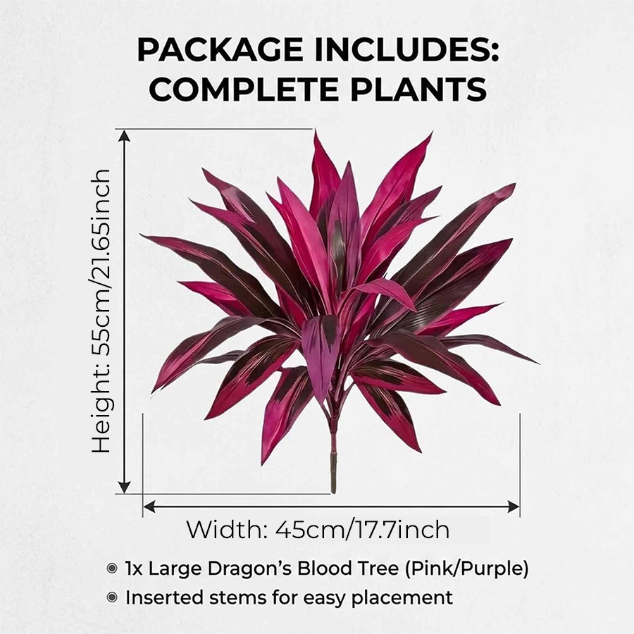 🔥BUY 1 GET 1 FREE (2 PCS)🔥Artificial Boston Fern & Dragon's Blood Tree Plants