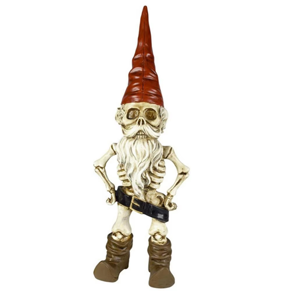 Halloween Skeleton Gnome Couple Garden Statue