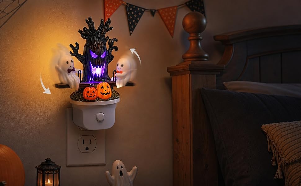 Halloween Animated Seesaw Ghost Night Light