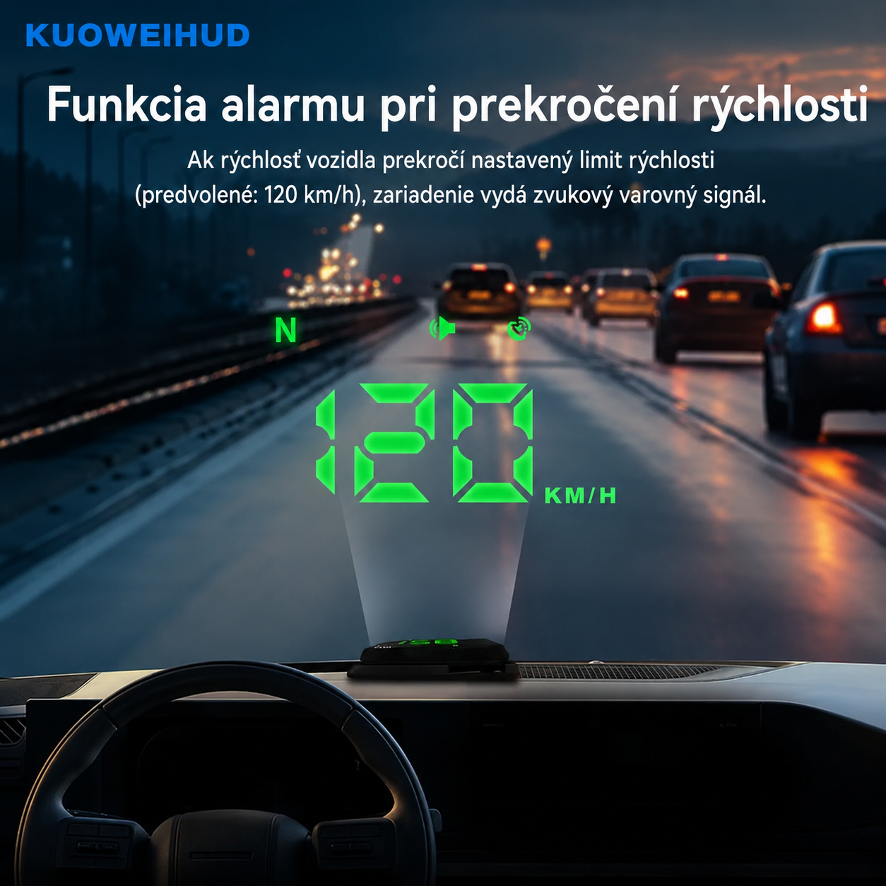 🔥🔥Digitálny rýchlomer do auta s head-up displejom a GPS