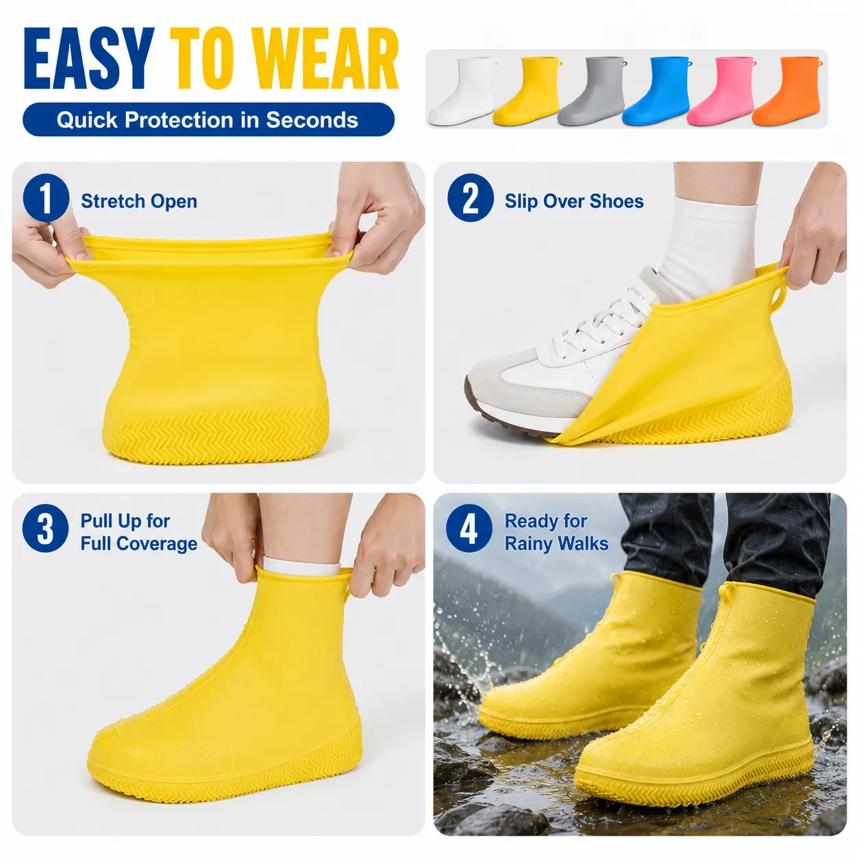 Hrubý vodotesný návlek na topánky odolný voči opotrebovaniu