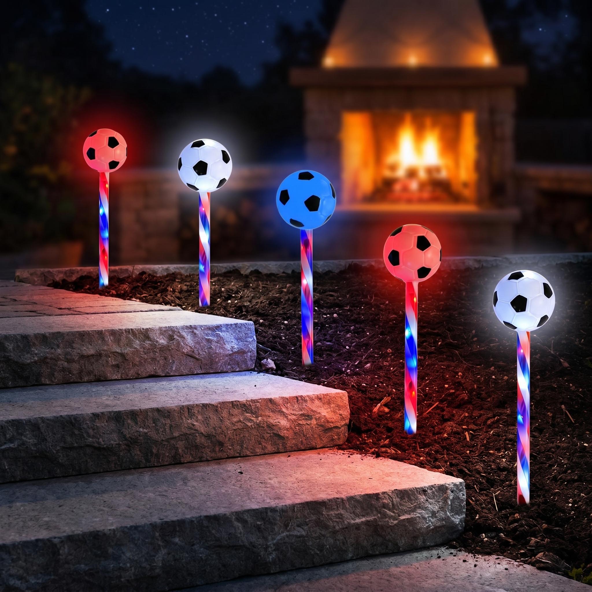 2026 USA-Canada-Mexico Soccer Tournament, Solar-Powered Soccer Lights, Soccer Party Decorative Lights, 8 Lighting Modes, IP44 Water Resistance Rating, Ideal for soccer field turf, paths, driveways, garden decor, and patio lighting 2026 USA-Canada-Mexico Soccer Tournament, Solar-Powered Soccer Lights, Soccer Party Decorative Lights, 8 Lighting Modes, IP44 Water Resistance Rating, Ideal for soccer field turf, paths, driveways, garden decor, and patio lighting