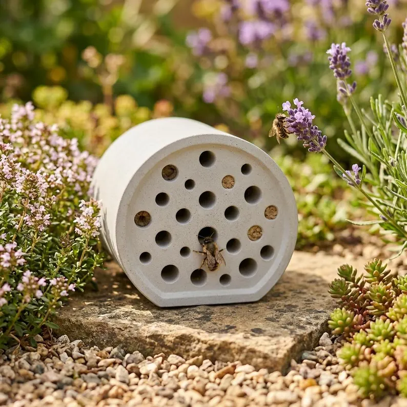 Weatherproof Concrete Bee Hotel
