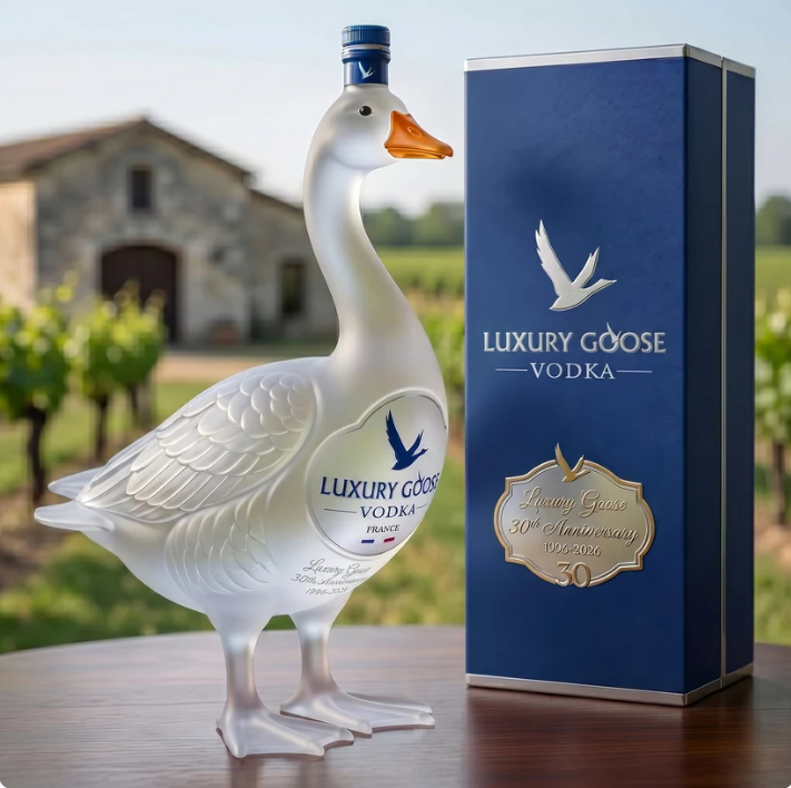 Grey Goose 30th Anniversary 3D Sculpted Vodka Bottle