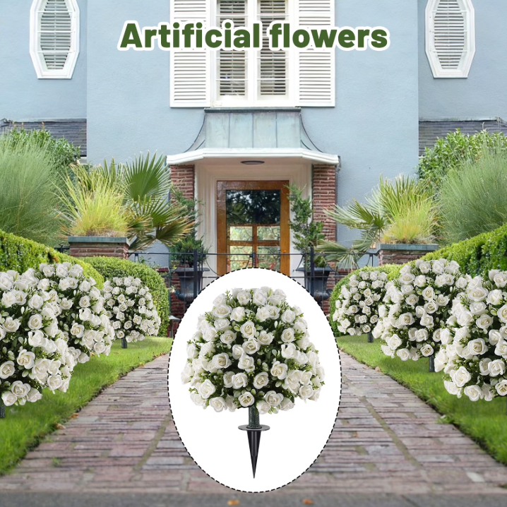 Artificial Mini Rose Stake