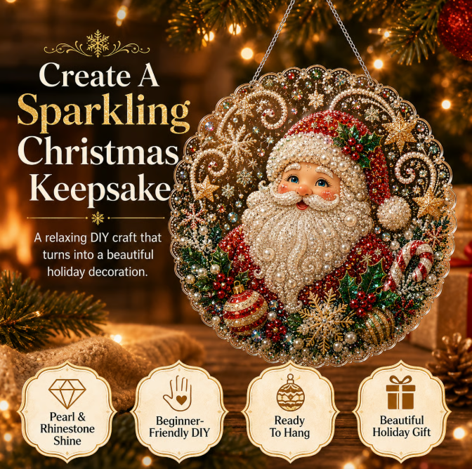 ✨ Christmas Pearl Diamond Art Hanging Ornament Kit