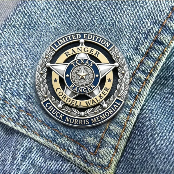 Chuck Norris Texas Ranger Cordell Walker Memorial Limited Edition Pin