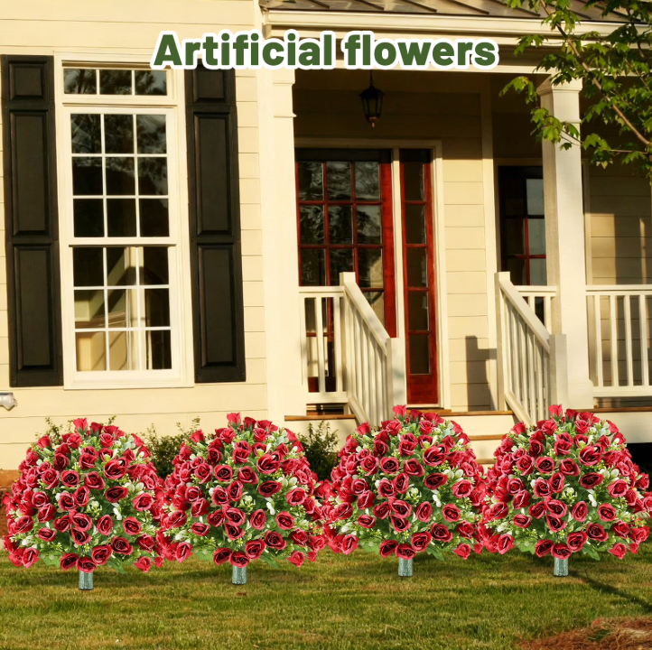 Artificial Mini Rose Stake