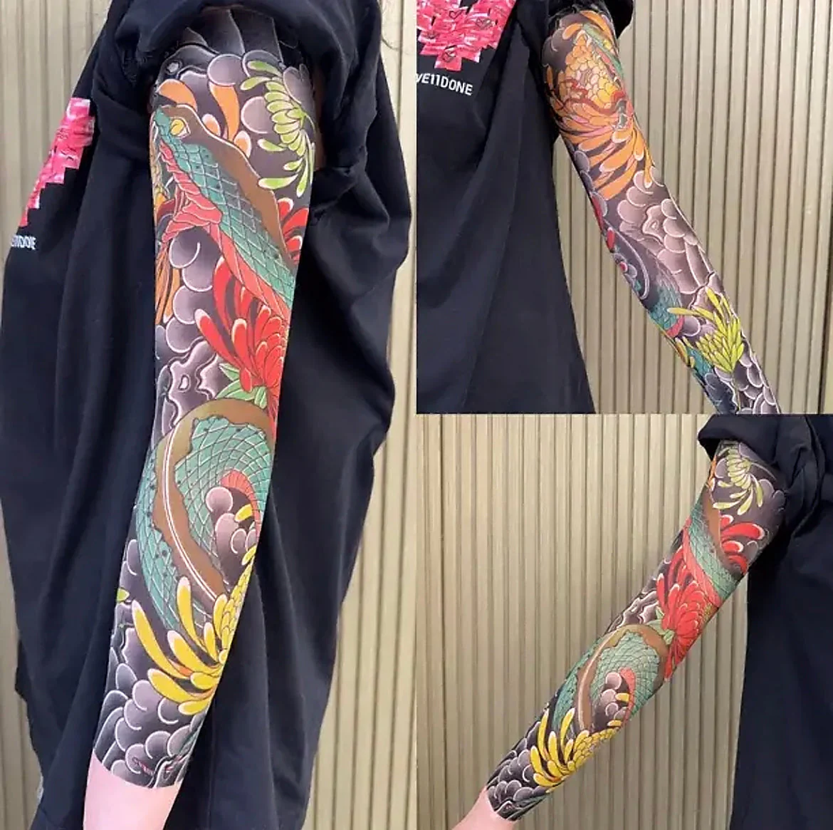 Creative Tattoo Ice Silk Sun Protection Sleeves