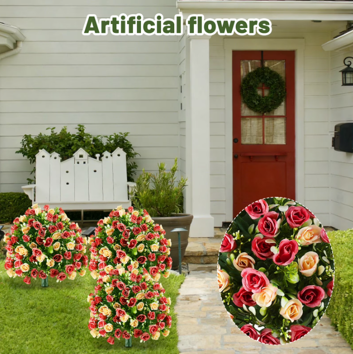 Artificial Mini Rose Stake
