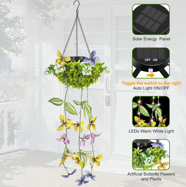 Solar Vine-Form Silk Blend LED Lights