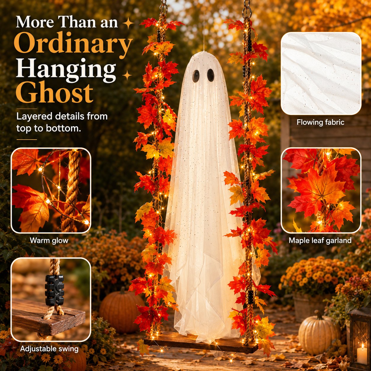 Layered hanging ghost design