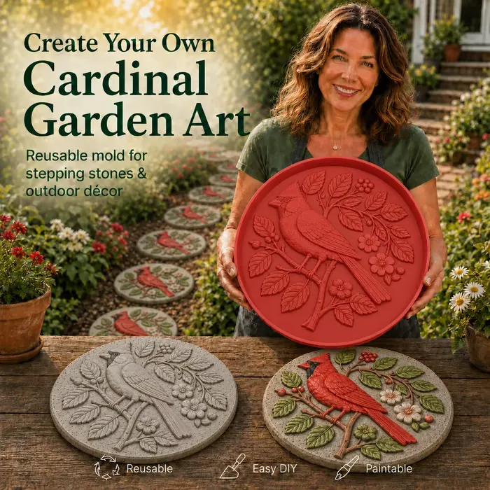 🐦 Hummingbird Garden Art Stepping Stone Mold