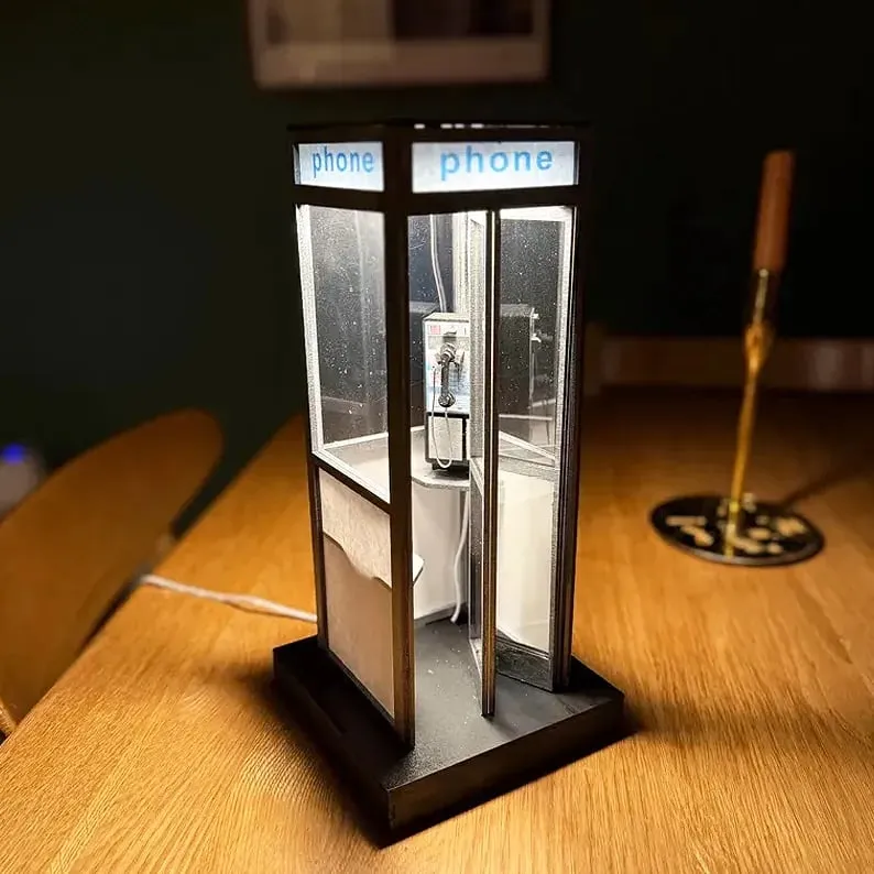 ☎️Retro Vintage Tall PhoneBooth Lamp