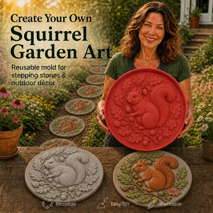 🐦 Hummingbird Garden Art Stepping Stone Mold