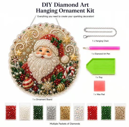 ✨ Christmas Pearl Diamond Art Hanging Ornament Kit