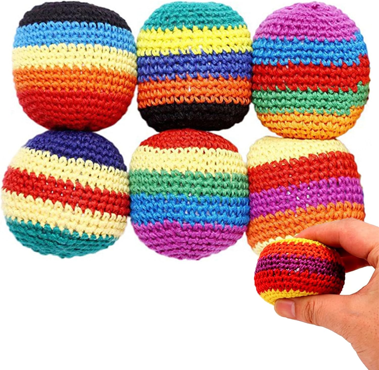 Hand-Made Knitted Footbag Sack