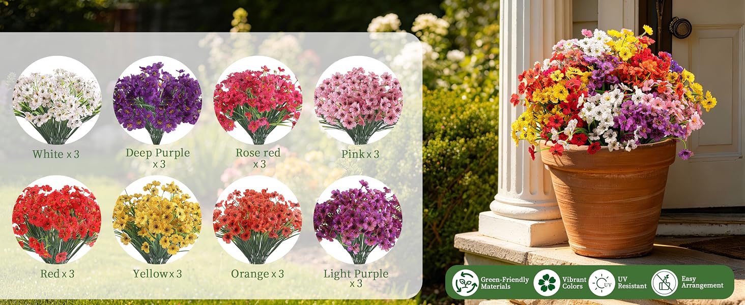 Artificial Flowers for Outdoors