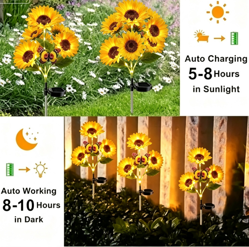 🌻Factory Direct Sales 49% Off !- 🌞Solar LED Sunflower Garden Lights-29.6inch/74cm