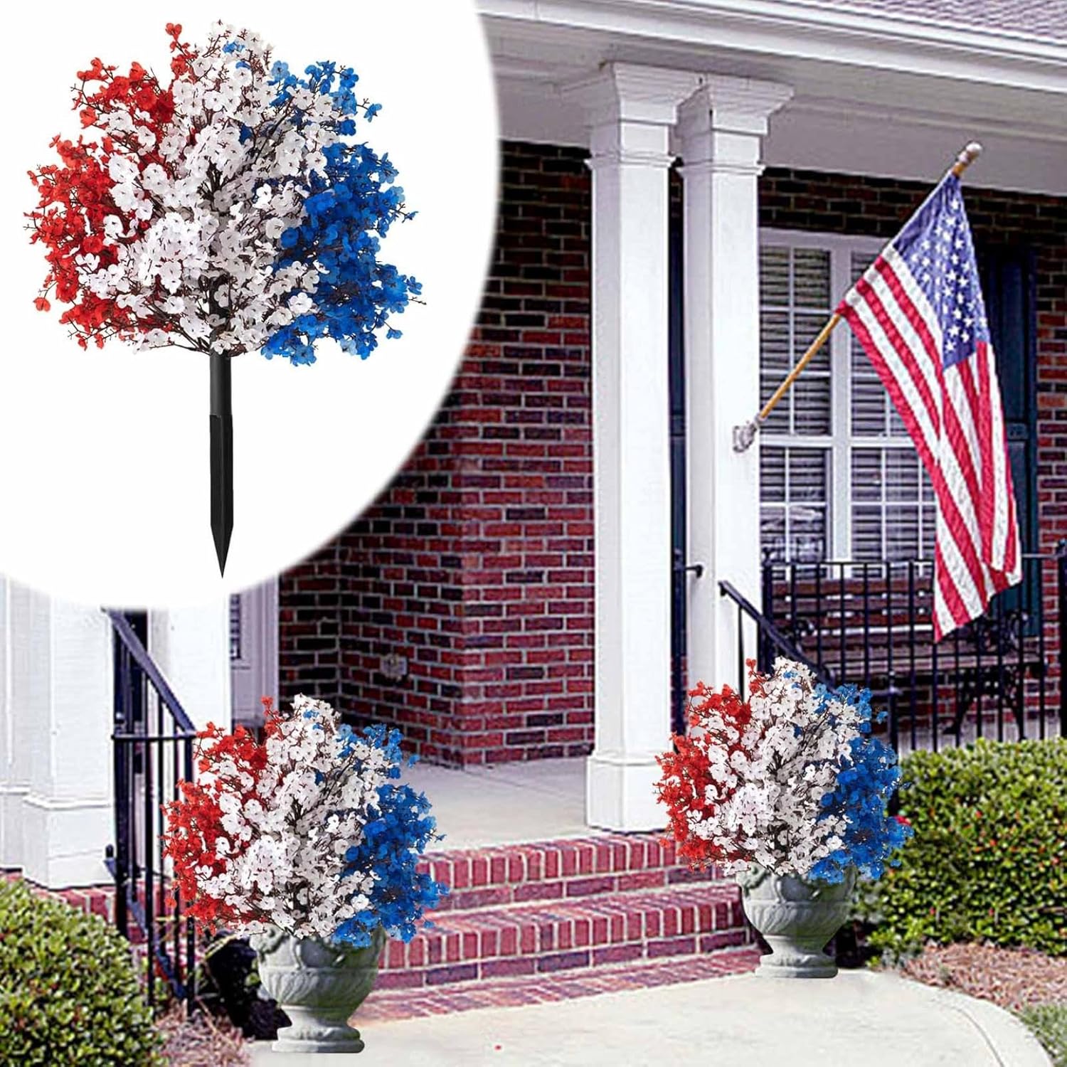 4th of July Artificial Topiary Tree