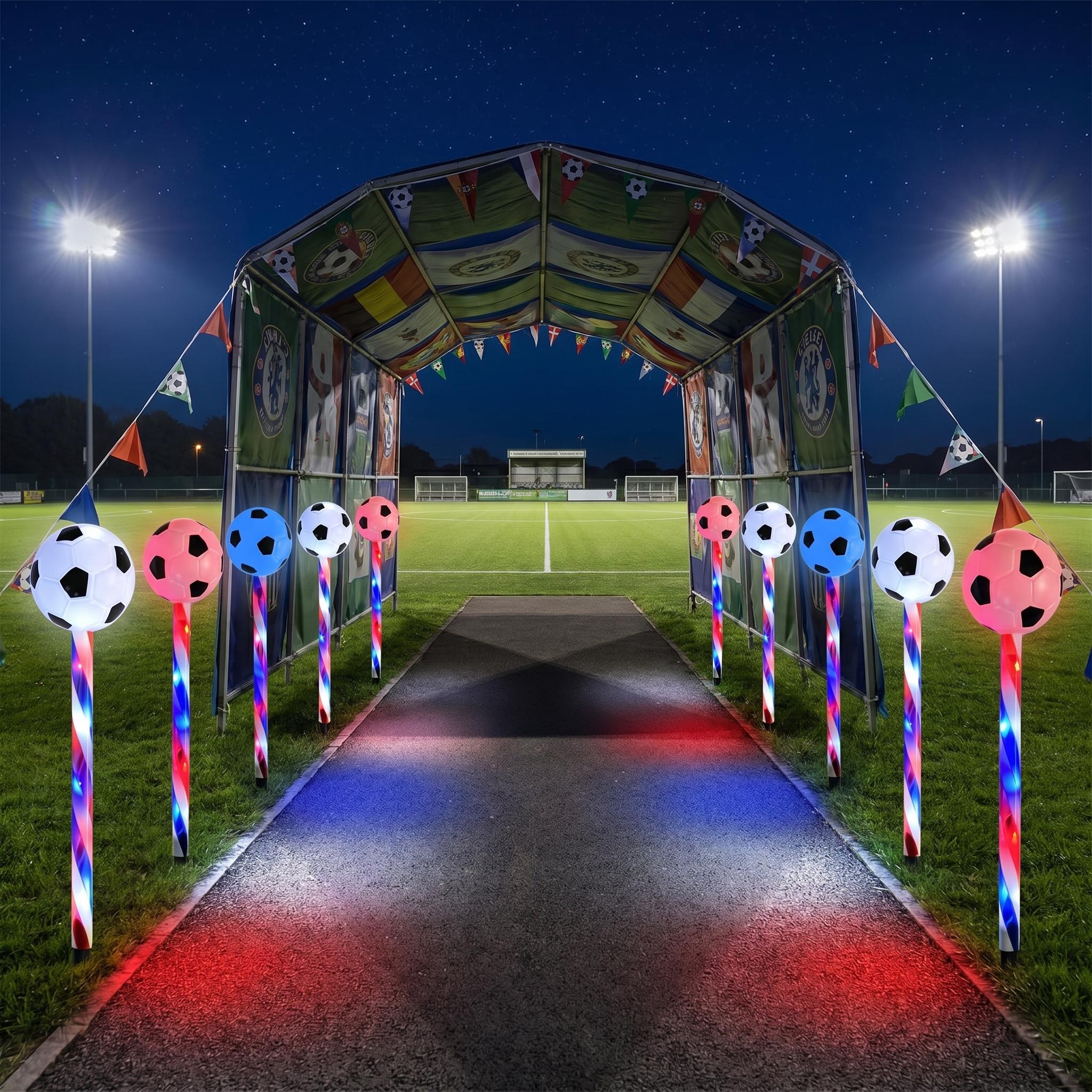 2026 USA-Canada-Mexico Soccer Tournament, Solar-Powered Soccer Lights, Soccer Party Decorative Lights, 8 Lighting Modes, IP44 Water Resistance Rating, Ideal for soccer field turf, paths, driveways, garden decor, and patio lighting 2026 USA-Canada-Mexico Soccer Tournament, Solar-Powered Soccer Lights, Soccer Party Decorative Lights, 8 Lighting Modes, IP44 Water Resistance Rating, Ideal for soccer field turf, paths, driveways, garden decor, and patio lighting